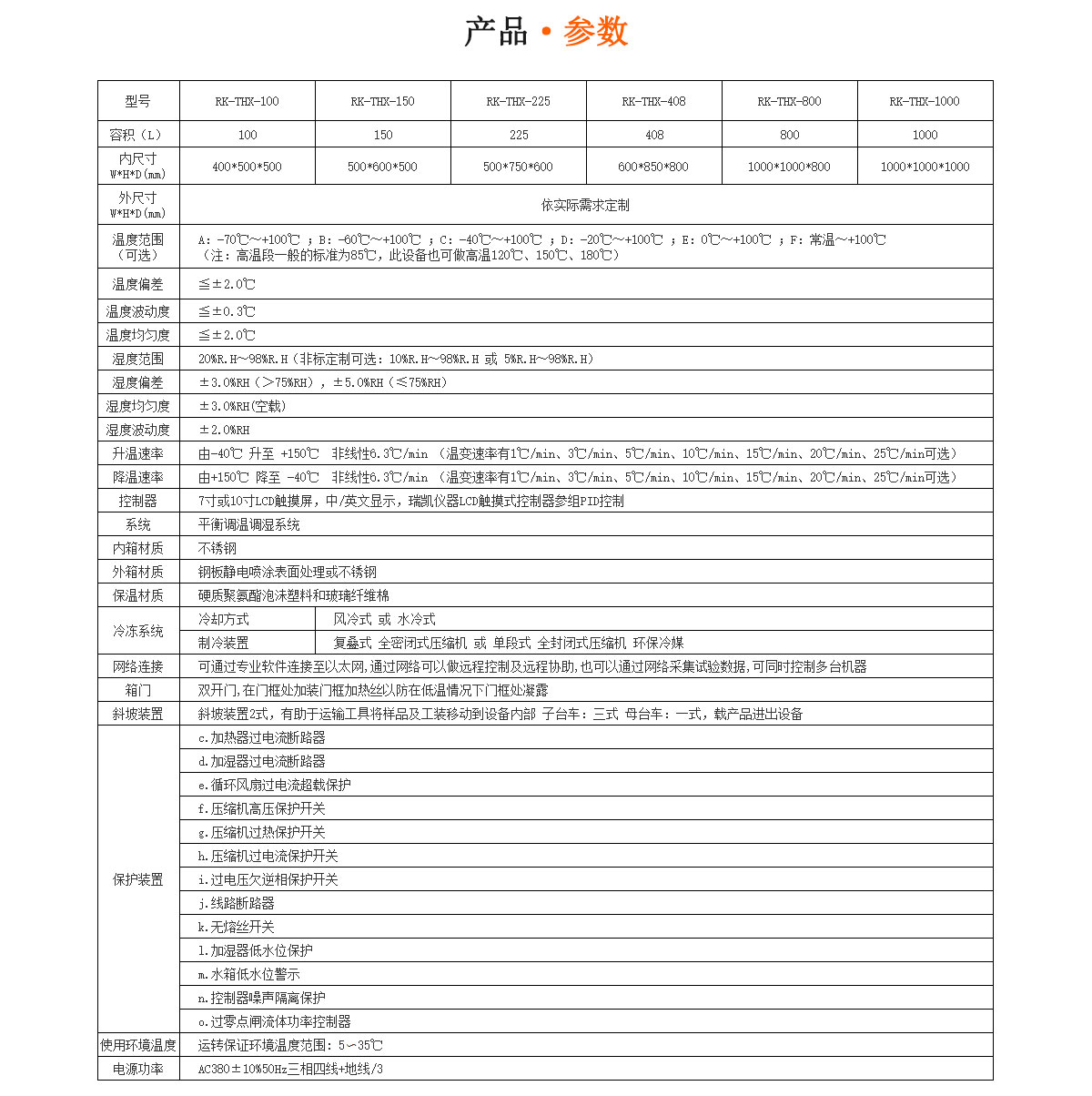 温度循环试验箱参数瑞凯仪器